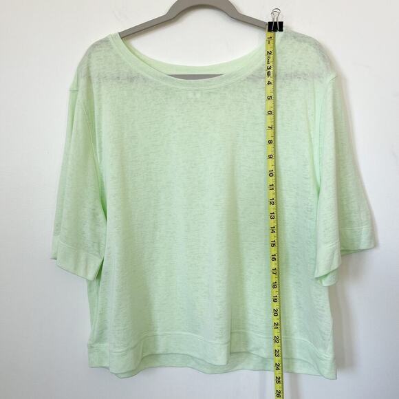 Athleta Breezy Serene Tee Womens XL Green Boxy Modal Athleisure Athletic - Picture 9 of 14